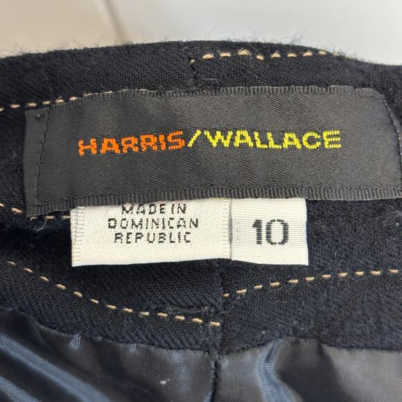 Vintage Harris Wallace Academia 90s Wool Embroidered Bubble Pants Size 10 Smart - Picture 3 of 9